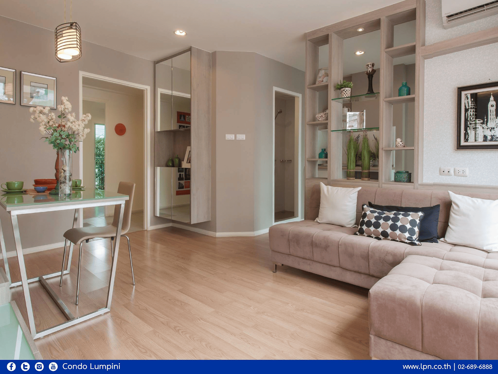 การออกแบบภายในห้อง โครงการ ลุมพินี วิลล์ อ่อนนุช 46 (Lumpini Ville Onnut 46)