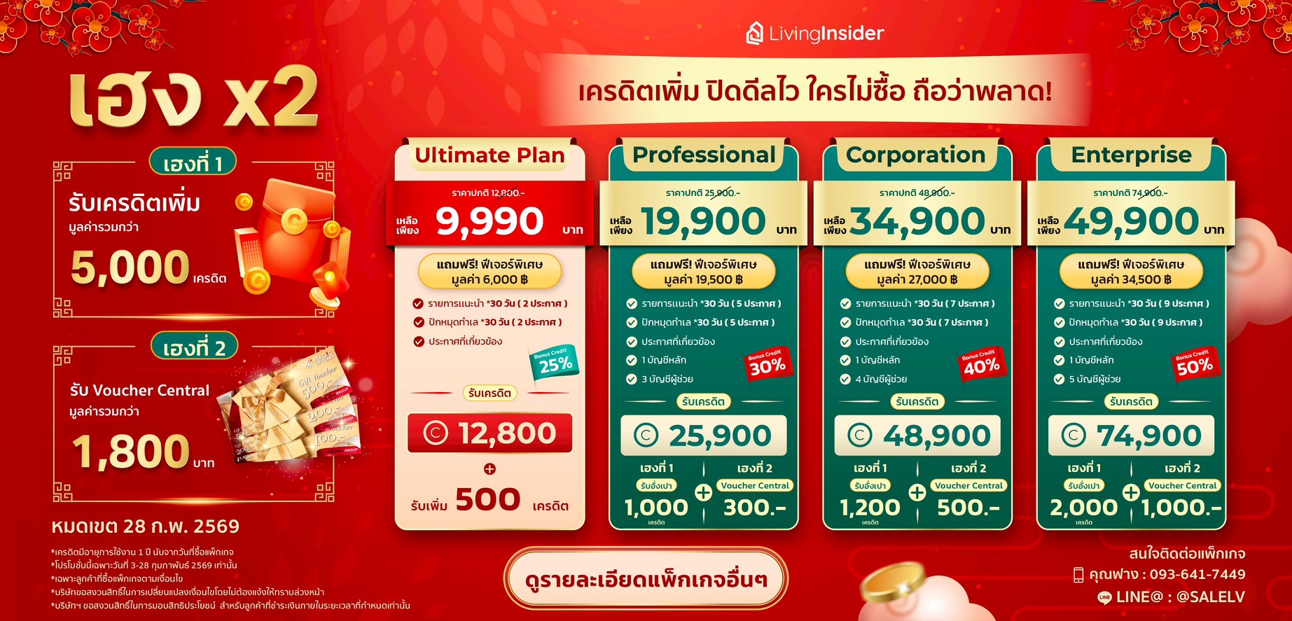 Chinese New Year เฮงรับอั่งเปา รับเครดิตเพิ่มมากกว่า + Voucher Central