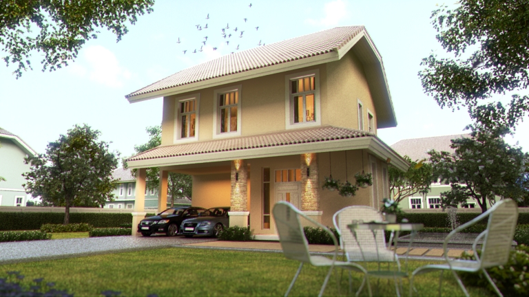 property listing  บ้านริมสวน รามอินทรา