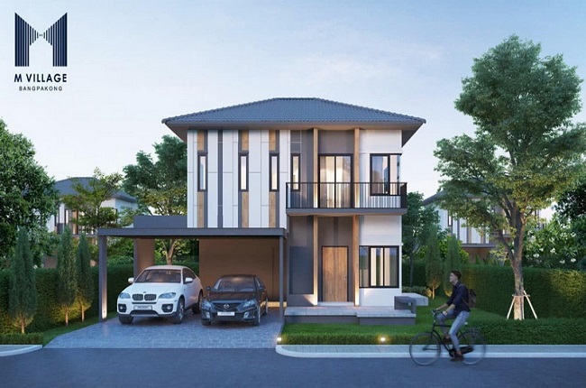 รวมประกาศ ขายบ้านบ้านเดี่ยวบ้านมือสอง เอ็ม วิลเลจ บางปะกง