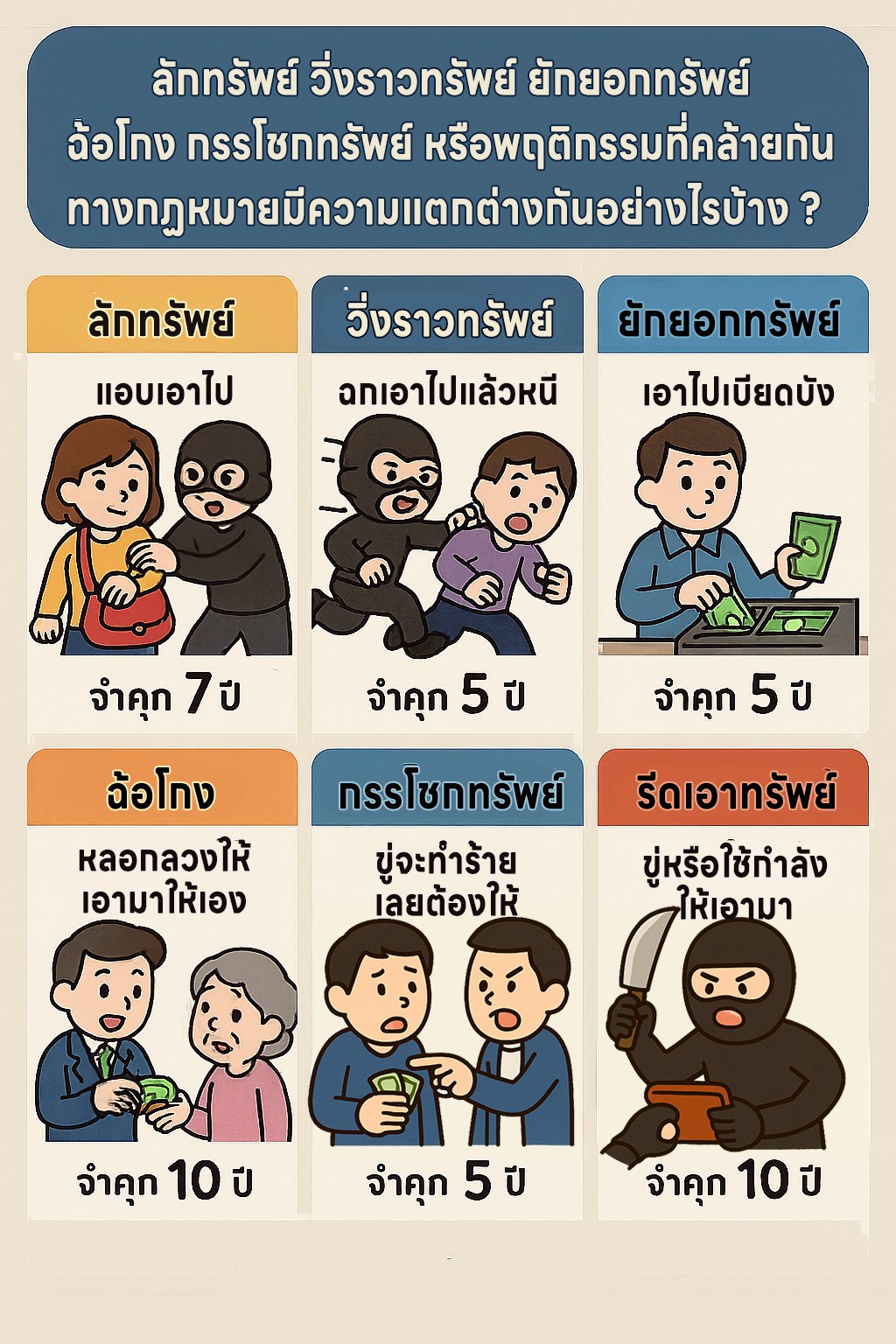 💡 ลัก-ยัก-ฉ้อ-กรรโชก-รีด-วิ่งราว