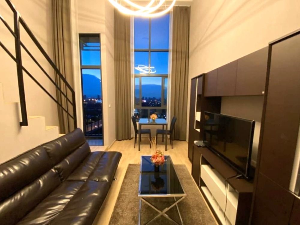 For RentCondoRama9, Petchburi, RCA : Rds-0906 Condo for rent, Ideo Rama 9-New Cut, Duplex room, city view side