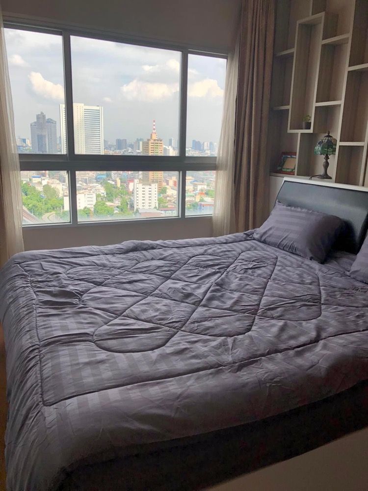 ให้เช่าคอนโดวงเวียนใหญ่ เจริญนคร : For rent Q House Sathorn high floor near bts