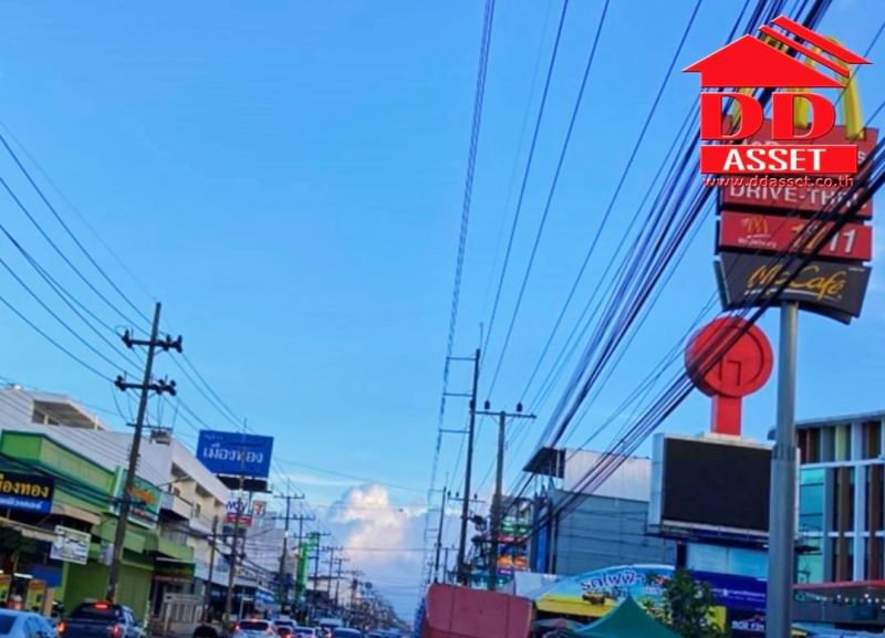 For SaleLandNakhon Si Thammarat : Beautiful plot of land for sale, next to Phatthanakan Khu Kwang Road, Mueang District, Nakhon Si Thammarat Province. In the heart of the business district, near Muang Thong, opposite McDonald's