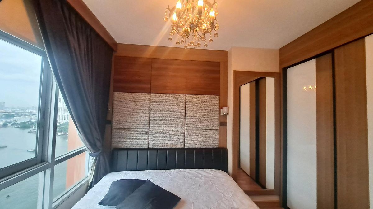 For RentCondoRathburana, Suksawat : 💢 Special Condo for rent, Ivy River Ratburana, 1 bed, 43 sq m. Sit and look at the Chao Phraya River view clearly. Bangkok bridge water arch Near Icon Siam, Rama 3, Silom, Sathorn, come on, only 16500 💢