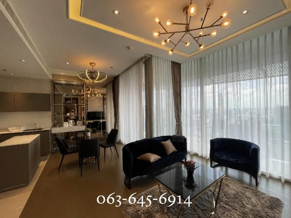 For RentCondoWitthayu, Chidlom, Langsuan, Ploenchit : Magnolias Ratchadamri Boulevard 🌃 Never rented out, very beautifully decorated, luxury condo in the heart of the city, high floor, beautiful room, 2 bedrooms, 96 sq m.