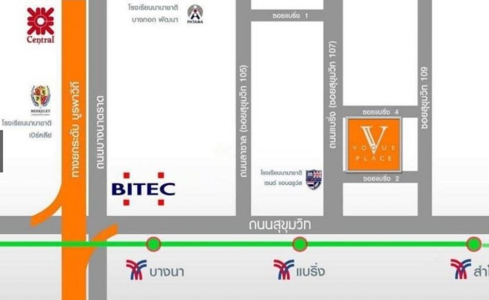 ขายคอนโดบางนา แบริ่ง ลาซาล : ขายพร้อมผู้เช่า!! คอนโด Voque place ใกล้รถไฟฟ้าแบริ่ง เพียง 350 เมตรจากรถไฟฟ้า ชั้น7 วิวเมือง ไม่บล๊อควิว ขนาด 33.76 ตร.ม. (ต่อรองราคาได้)