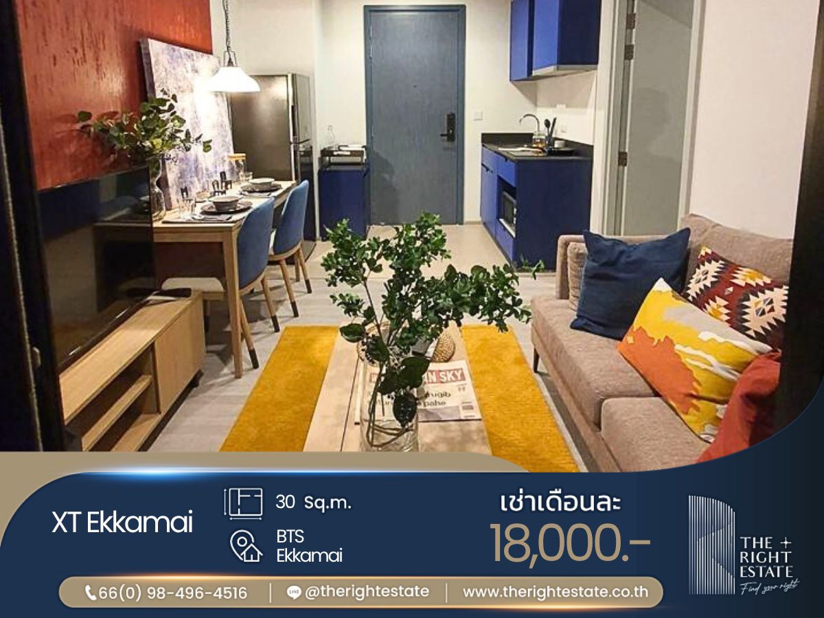 For RentCondoSukhumvit, Asoke, Thonglor : 🌿XT Ekkamai🌿 Nice decoration nice view 🛏 1 Bed - 30 qm close to BTS Ekkamai