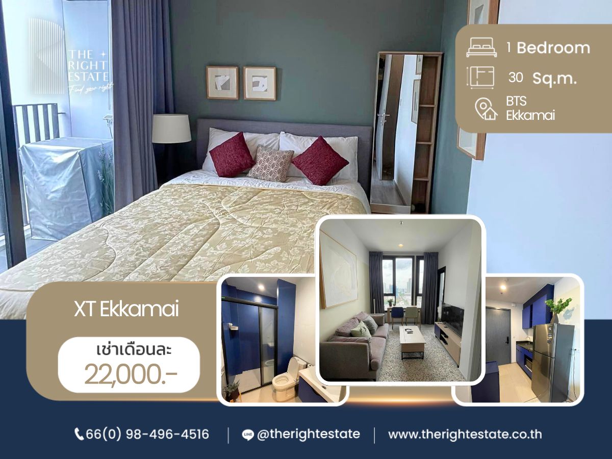 For RentCondoSukhumvit, Asoke, Thonglor : 🌿 XT Ekkamai 🌿 Nice room 🛏 1 Bed - 30 sqm close to BTS Ekkamai