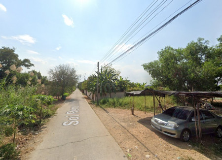 For SaleLandPathum Thani,Rangsit, Thammasat : Land for sale, Lat Lum Kaeo, Soi Renu Uthit, 120 sq.wa., width 24 m, purple area, suitable for warehouse, factory, home office