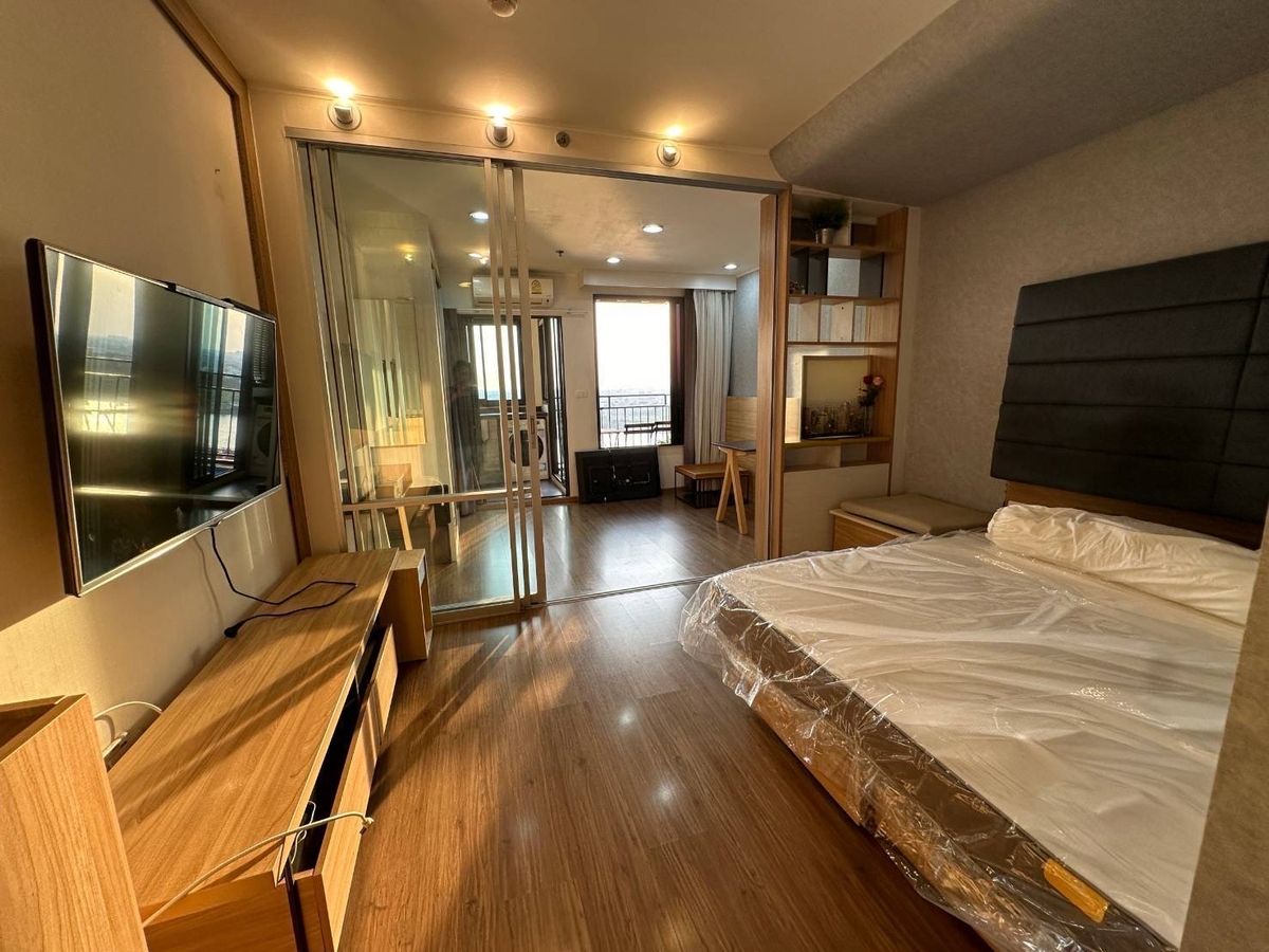 For RentCondoRama3 (Riverside),Satupadit : Condo River 🌈U Delight Residence Riverfront⛱ (Rama 3) next to Chao Phraya 🛶34 sqm. 1 bedroom, 1st floor, 17th floor, east, Bhumibol Bridge. Fir+complete electrical machine (2 air conditioners) cool breeze like in the resort 🌳