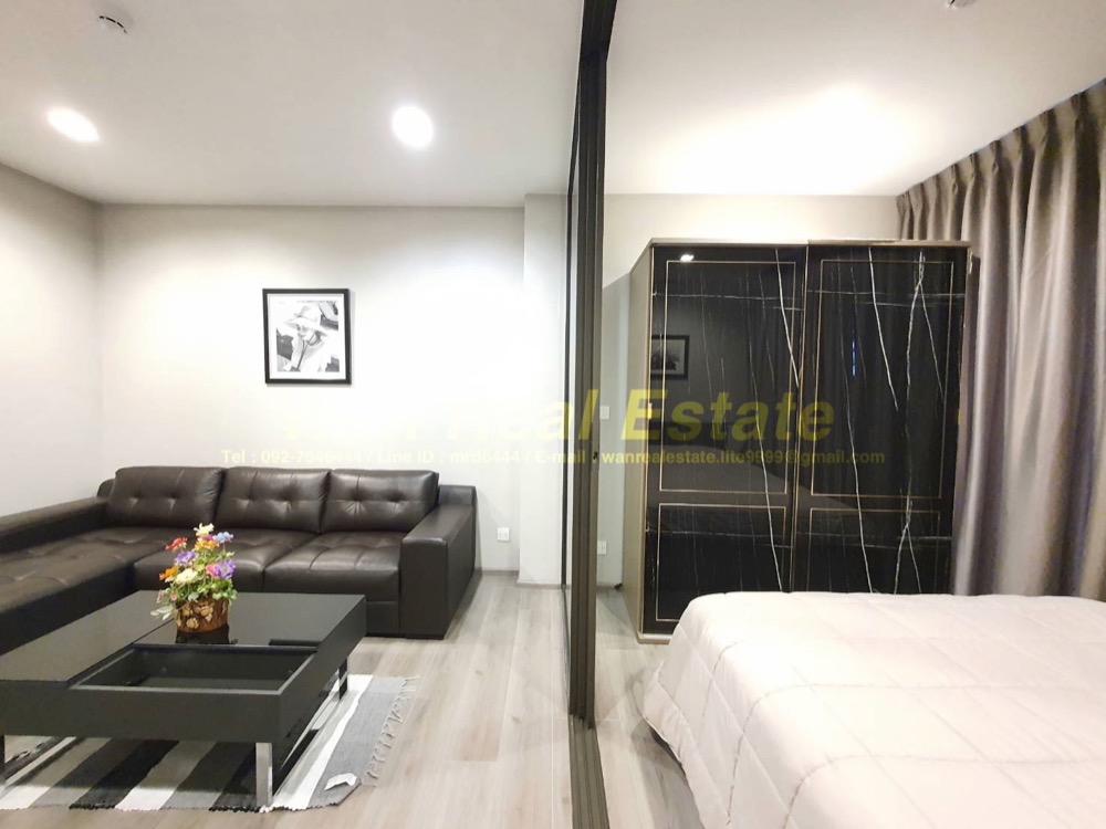 For RentCondoRattanathibet, Sanambinna : For rent, Politan Aqua, 43rd floor, size 31 sq m, river view, Koh Kret, river front zone. Beautifully decorated and ready to move in