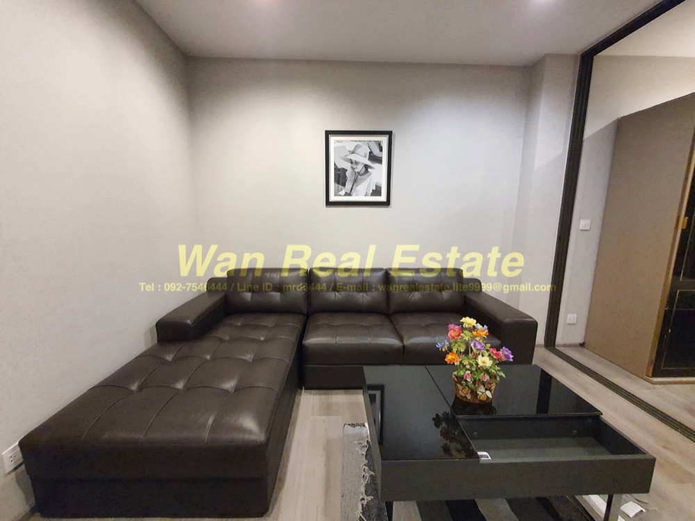 For RentCondoRattanathibet, Sanambinna : For rent, Politan Aqua, 43rd floor, size 31 sq m, river view, Koh Kret, river front zone. Beautifully decorated and ready to move in