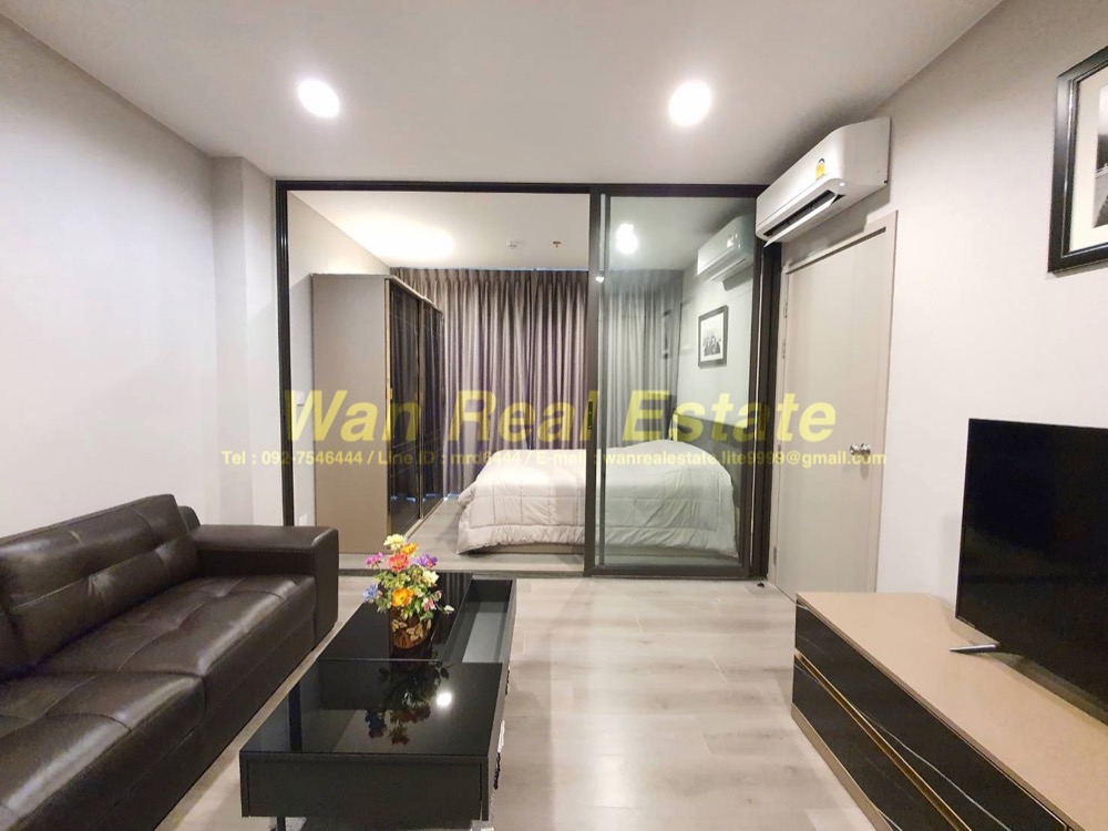 For RentCondoRattanathibet, Sanambinna : For rent, Politan Aqua, 43rd floor, size 31 sq m, river view, Koh Kret, river front zone. Beautifully decorated and ready to move in