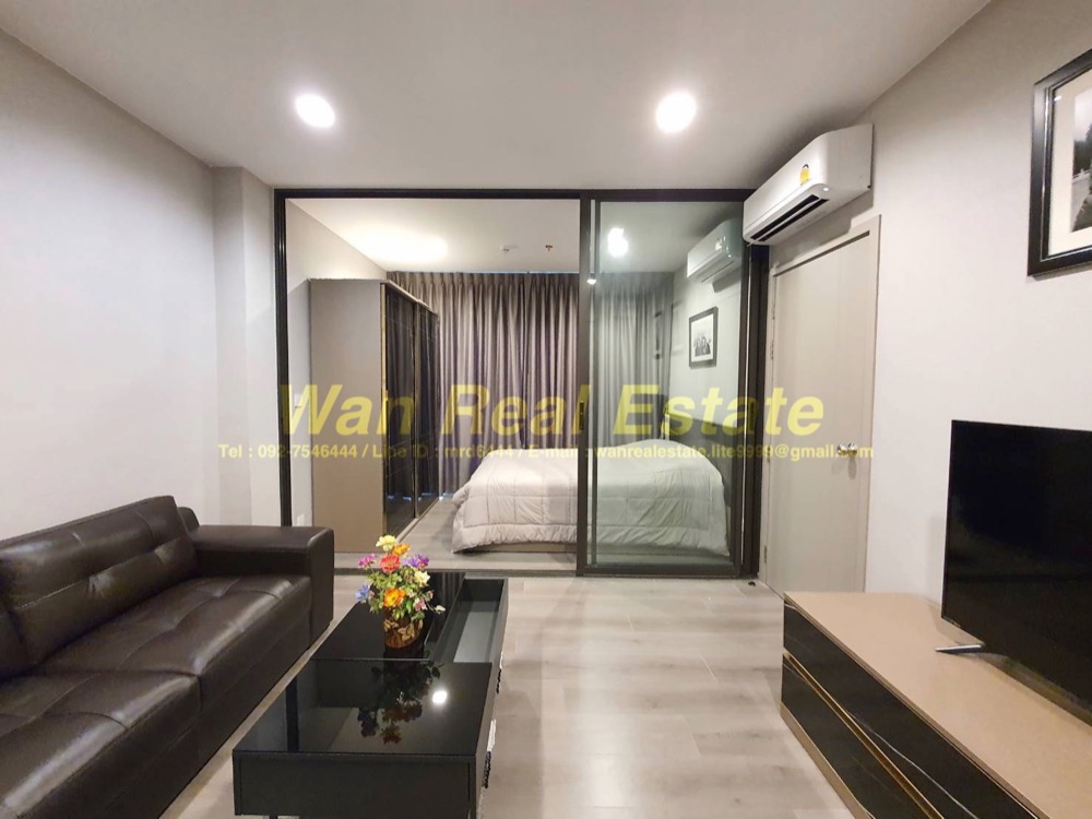 For RentCondoRattanathibet, Sanambinna : For rent, Politan Aqua, 43rd floor, size 31 sq m, river view, Koh Kret, river front zone. Beautifully decorated and ready to move in