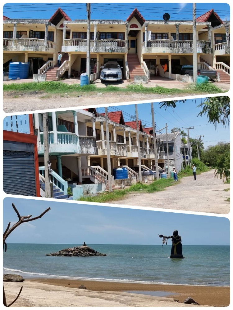 For SaleTownhomeCha-am Phetchaburi : Townhouse 8 rooms with vacant land 189 square meters, next to the beach, Puktien Villa beach, near Cha-am, 300 meters from the beach