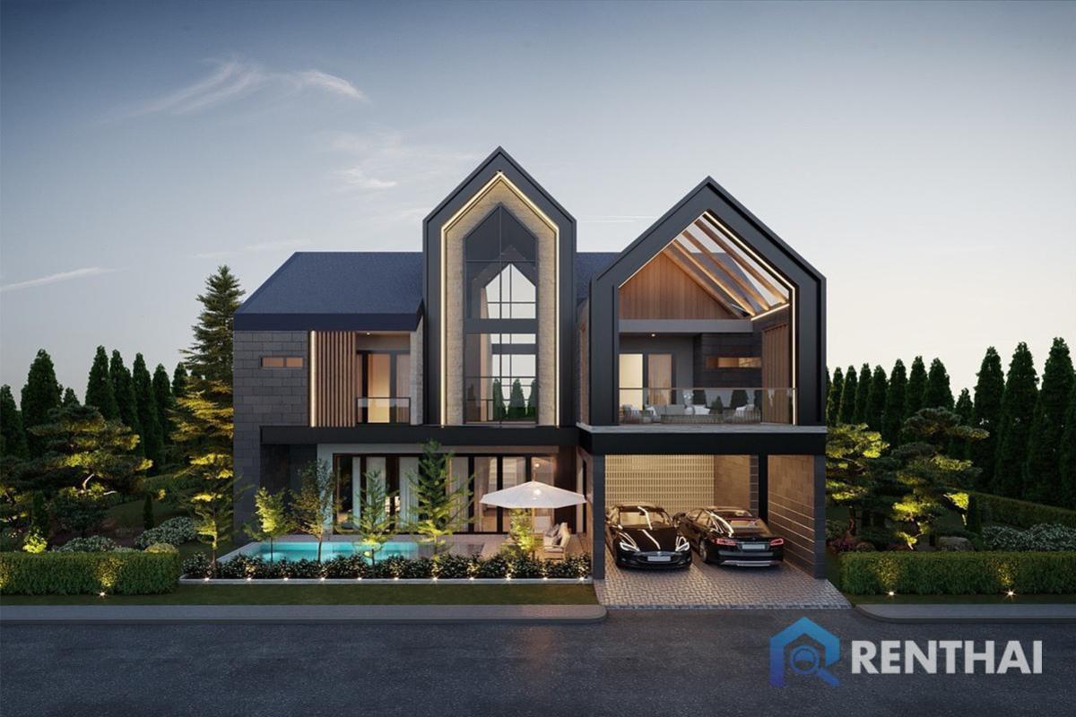 For SaleHousePattaya, Bangsaen, Chonburi : Brand new pool villa house, fully furnished for sale.