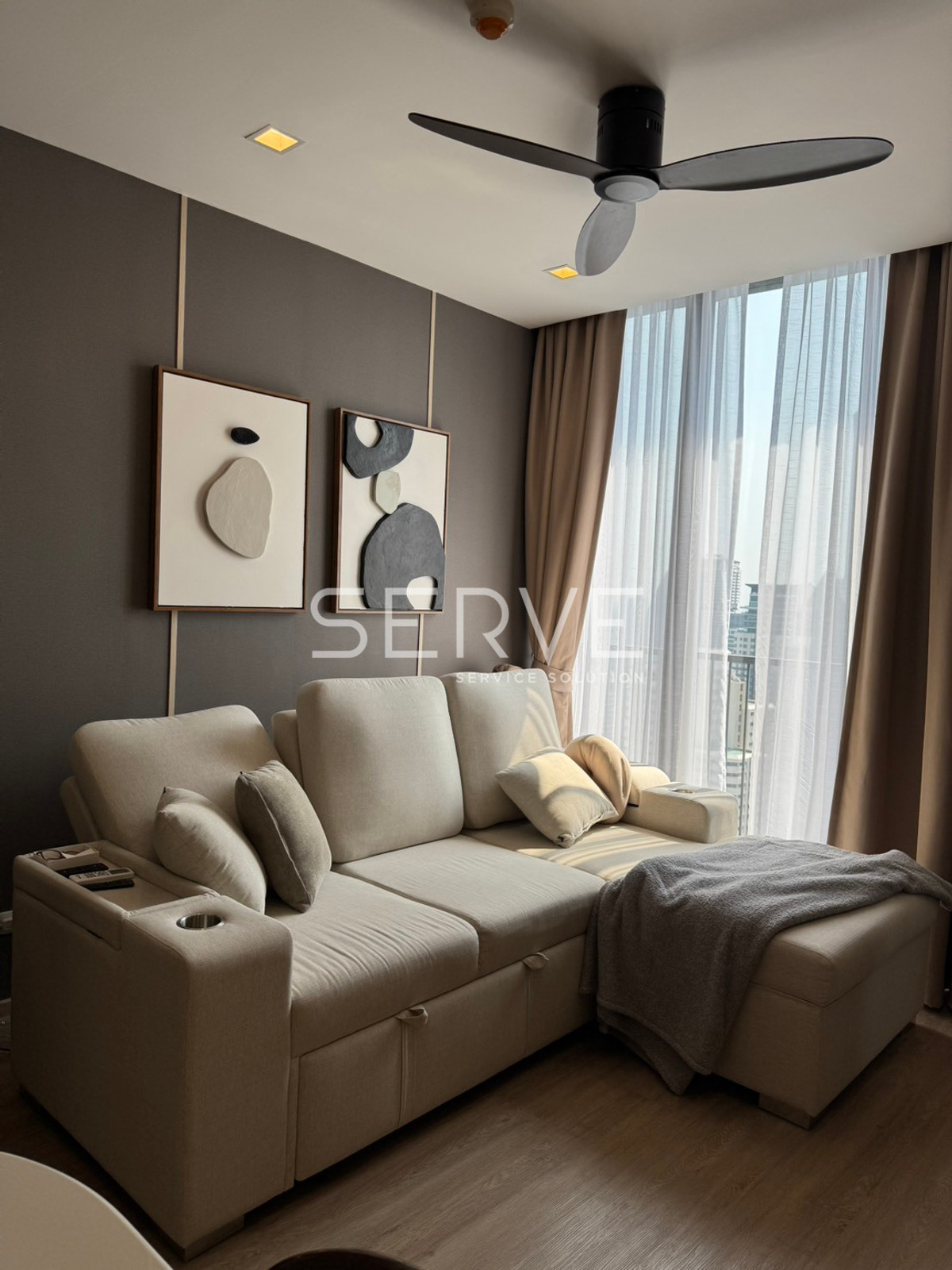 For RentCondoSukhumvit, Asoke, Thonglor : 🔥1 Bed Nice Room 41.43 Sq.m. High Fl. 30+ High Rise Luxury Condo Close to BTS Phrom Phong 450 m. at Noble STATE 39 Condo / For Rent