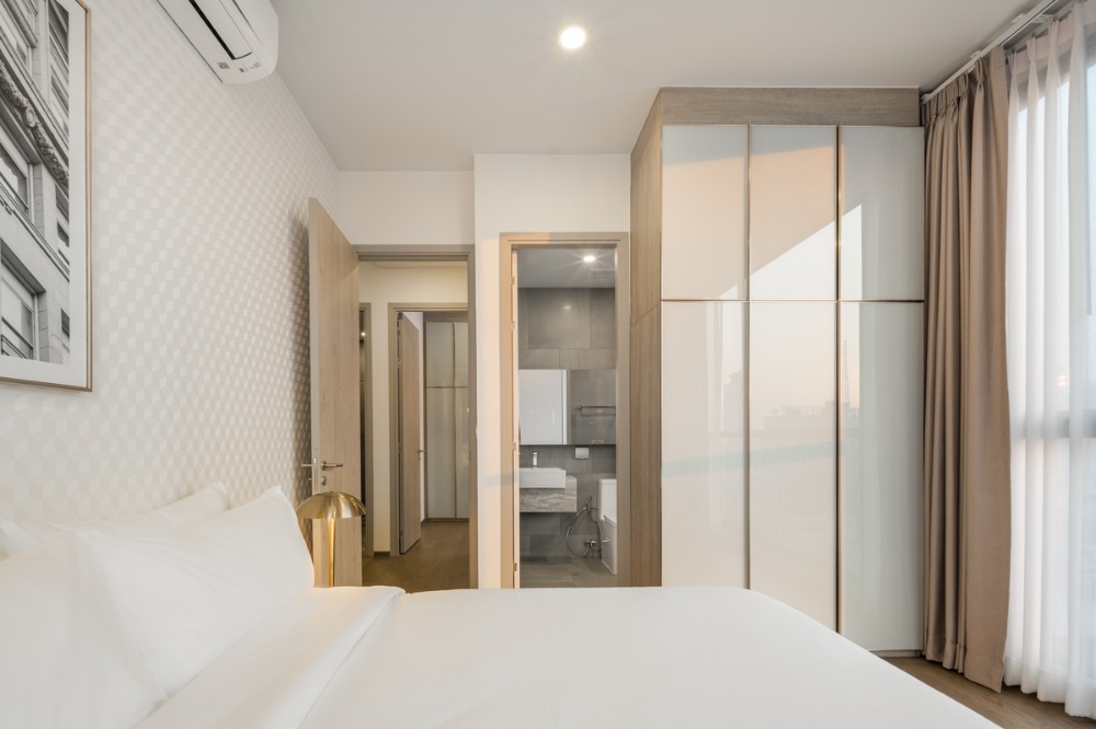 ให้เช่าคอนโดราชเทวี พญาไท : ✅ Ready to move in 2 Bedroom 2 Bathroom 55 Sqm. with Free WIFI @Park Origin Phayathai (Hampton Residence Phayathai)🔥 (Accept a minimum 6-month contract)