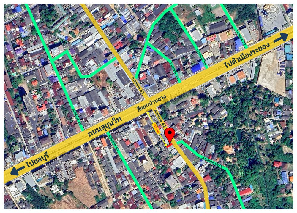 ขายอาคารพาณิชย์ระยอง : อาคารพาณิชย์ บ้านฉาง 3 ชั้นครึ่ง (รีโนเวทใหม่) ทำเลดี สี่แยกบ้านฉาง ใกล้ ถ.สุขุมวิท จ.ระยอง