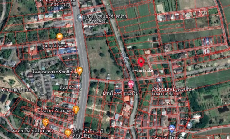 ขายร้านค้า/ตลาดนัดเชียงใหม่ : ขายที่ดิน พร้อมร้านอาหาร ขนาด 1 ไร่ 2 งาน 85 ตารางวา ตำบลสันโป่ง อำเภอแม่ริม จังหวัดเชียงใหม่