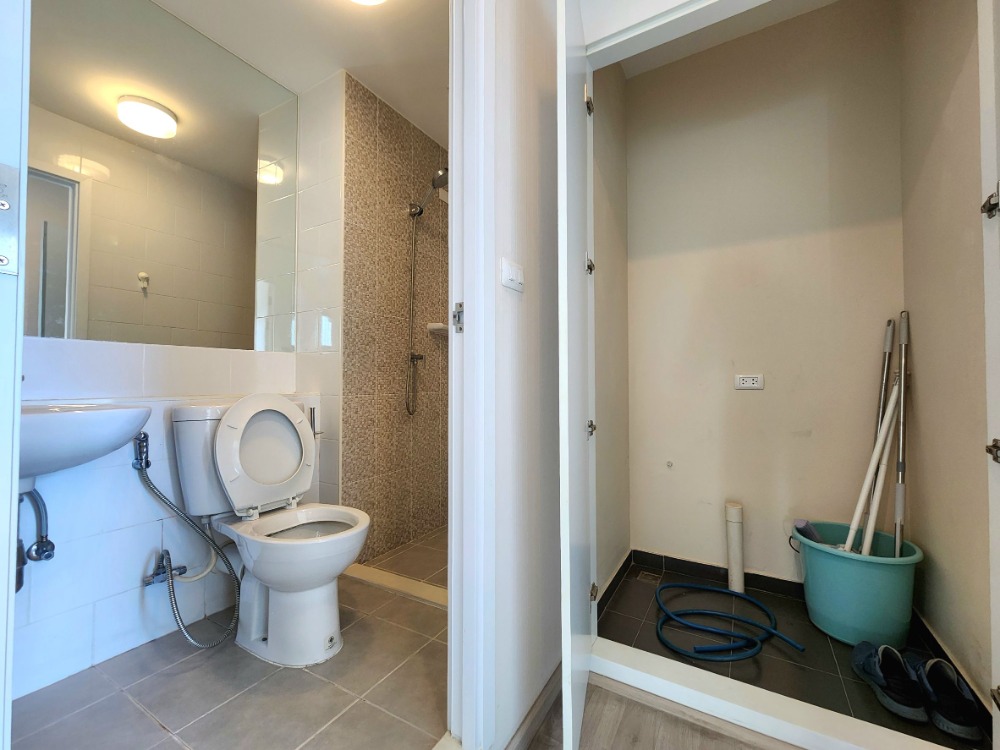 For RentCondoNonthaburi, Bang Yai, Bangbuathong : Status as shown in the cover photo**Vacant room. Corner room. Has washing machine. Has bird net** For rent Plum Condo Central Station Phase 1, 2 bedroom type**This type of room is not available oftenSN386