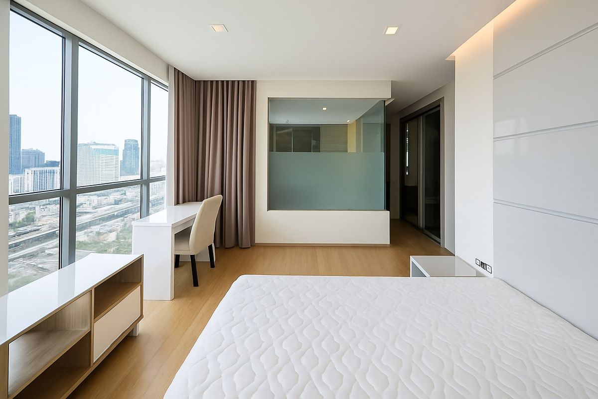 For RentCondoRama9, Petchburi, RCA : [ For rent ] The Address Asoke, high floor, wide room with furniture, prime location, MRT Phetchaburi, very good price / contact 065-8219716 ice