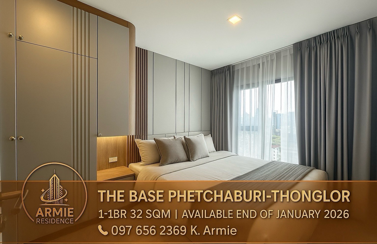 For RentCondoRama9, Petchburi, RCA : 🔥 Available End of January 2026 🔥 For Rent: The Base Petchaburi–Thonglor 🚇 Near MRT Phetchaburi 