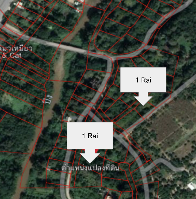 For SaleLandChiang Mai : Beautiful land near the Ping River resort, 2 rai, Mae Taeng, Chiang Mai.