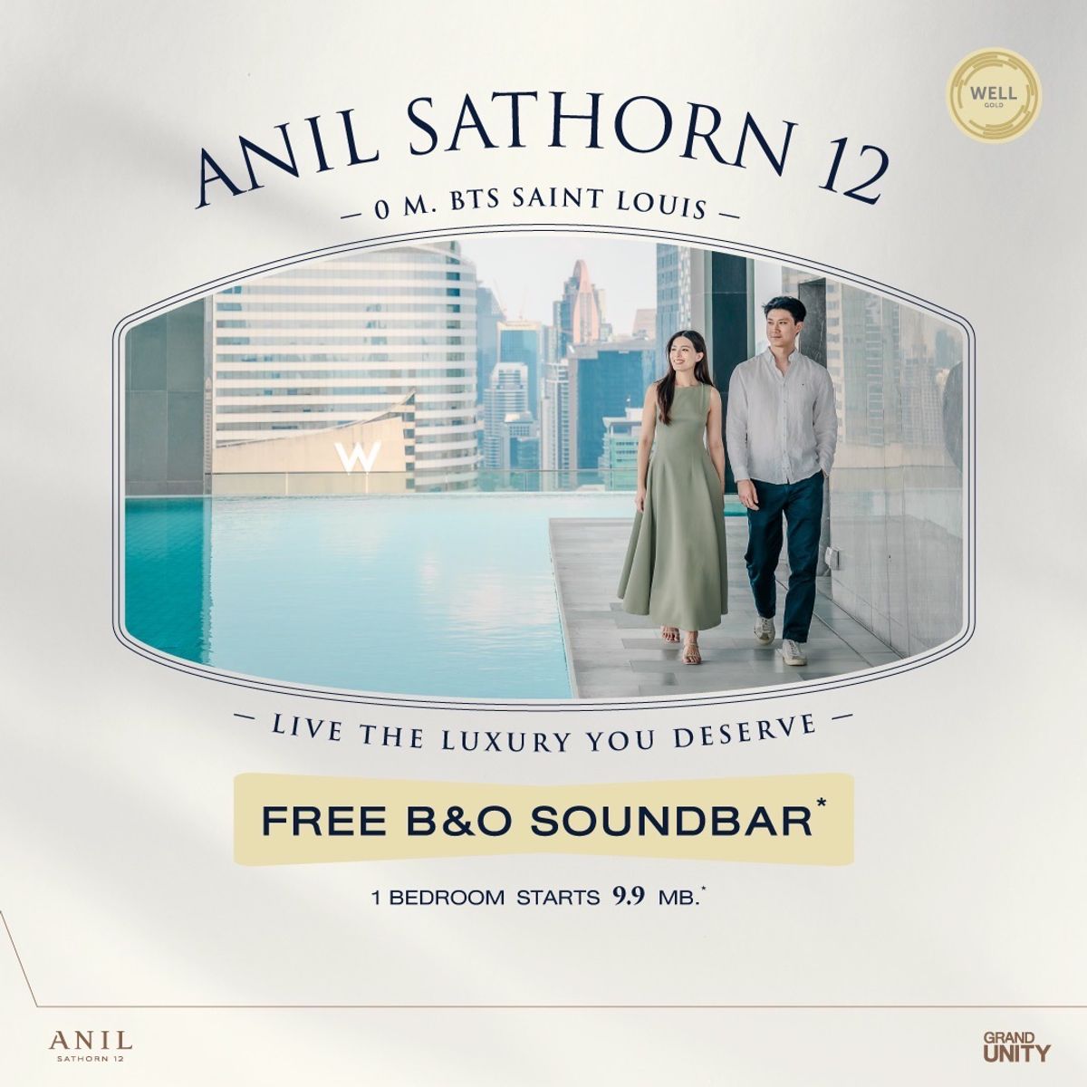 For SaleCondoSathorn, Narathiwat : Selling a new room from Anil Sathorn 12 luxury condo in the heart of Sathorn, appointment 085-9455-666 (First)