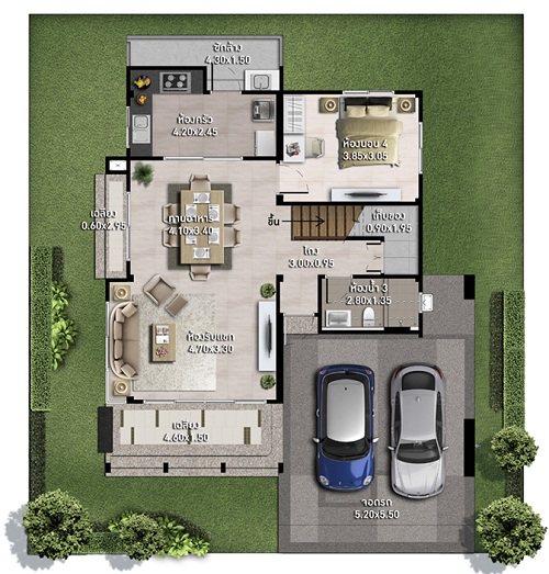 ขายบ้านพัฒนาการ ศรีนครินทร์ : ขาย บ้านเดี่ยว 2 ชั้น โครงการ เศรษฐสิริ พัฒนาการ (ซอย 87) ขนาด 88 ตร.วา. ใช้สอย 194 ตรม. หลังมุม สภาพใหม่ ไม่เคยเข้าอยู่อาศัย