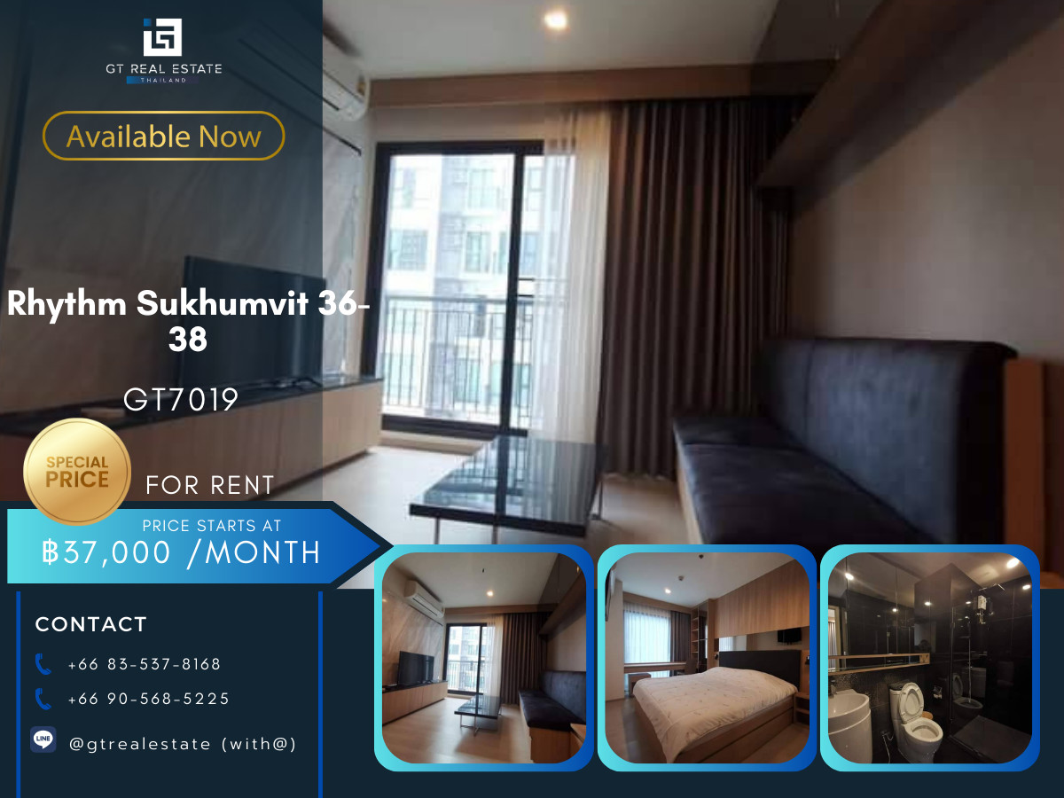 ให้เช่าคอนโดสุขุมวิท อโศก ทองหล่อ : ให้เช่าคอนโดราคาพิเศษ  Rhythm sukhumvit 36-38 พร้อมอยู่ ทำเลดี