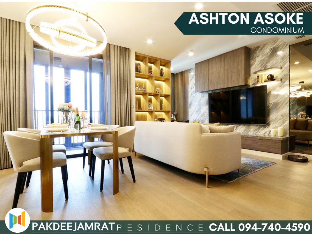 For RentCondoSukhumvit, Asoke, Thonglor : {For rent} | 𝗔𝘀𝗵𝘁𝗼𝗻 𝗔𝘀𝗼𝗸𝗲 | 1 bedroom, 2 bathrooms | Size 70 sq m | 65,000 baht / month |