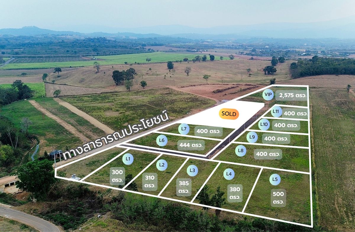 For SaleLandPak Chong KhaoYai : Divided plot of land for sale in Khao Yai, 17 rai, Pong Ta Long Subdistrict, Pak Chong, next to a paved road, near Kensington Khao Yai, 2 kilometers.