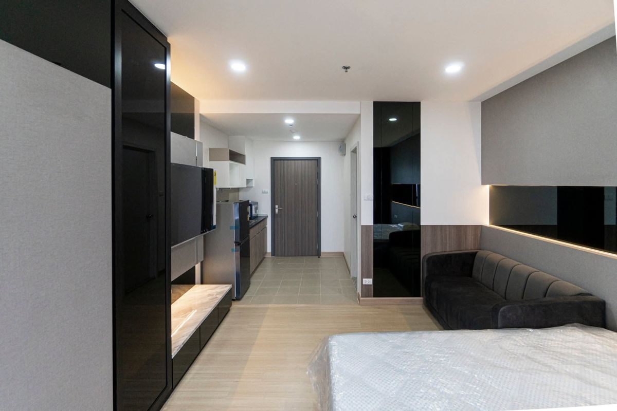 For RentCondoRamkhamhaeng, Hua Mak : 🍀Condo for rent, Supalai Veranda Ramkhamhaeng, near MRT Orange Line, Rajamangala Station, 30 sq m, beautiful room, fully furnished, washing machine, only 12000-