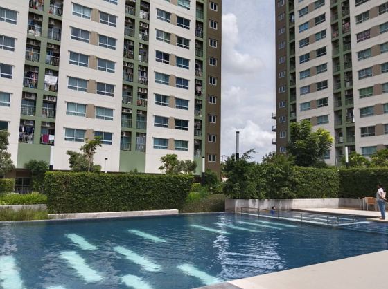 For SaleCondoBang kae, Phetkasem : Condo for sale, Lumpini Park Petchkasem 98, special price, one room only! Condo near The Mall Bang Khae, near MRT Lak Song, next to the main road, 1 bedroom, size 26.50 square meters, private corner room, pool view, convenient transportation Petchkasem, P