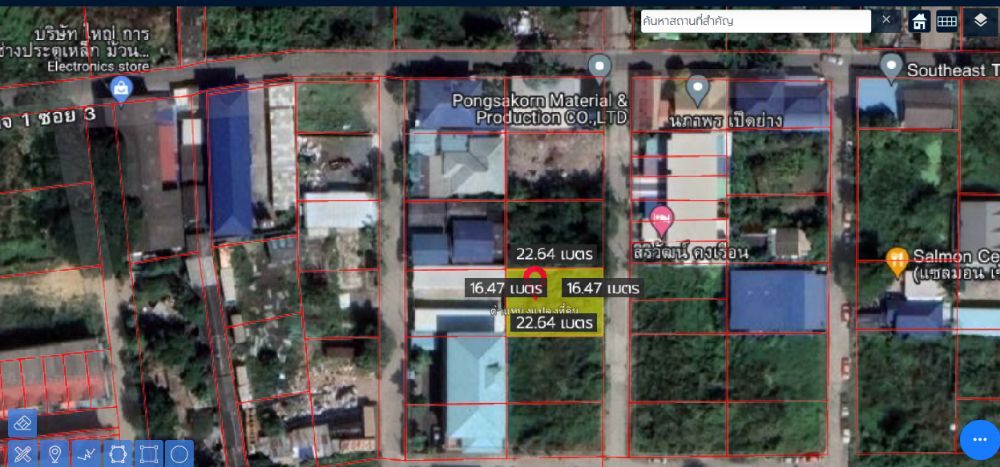 ขายที่ดินมหาชัย สมุทรสาคร : ขายที่ดินถนนเศรษฐกิจ 1 ซอย 3, กระทุ่มแบน สมุทรสาคร 93 ตารางวา ราคาดี ผังสีม่วง