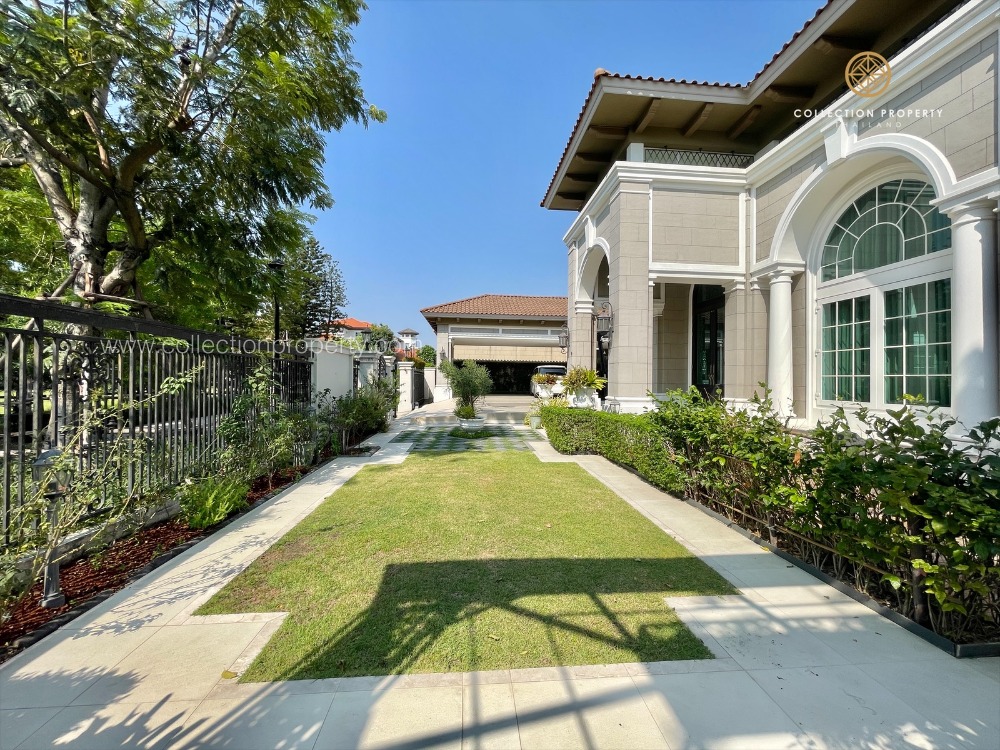 For SaleHouseRama 2, Bang Khun Thian : Luxury mansion for sale, large back, Ladawan Rama 2, Ladawan Rama2