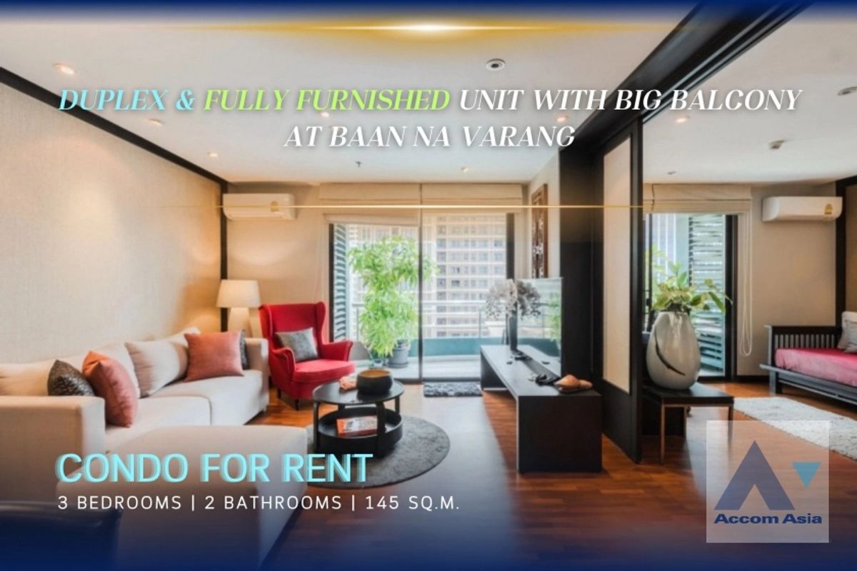 ให้เช่าคอนโดวิทยุ ชิดลม หลังสวน : 🔼 AccomA🔽 Duplex Condo Modern condo with cozy feel, practical layout in Langsuan at Baan Na Varang