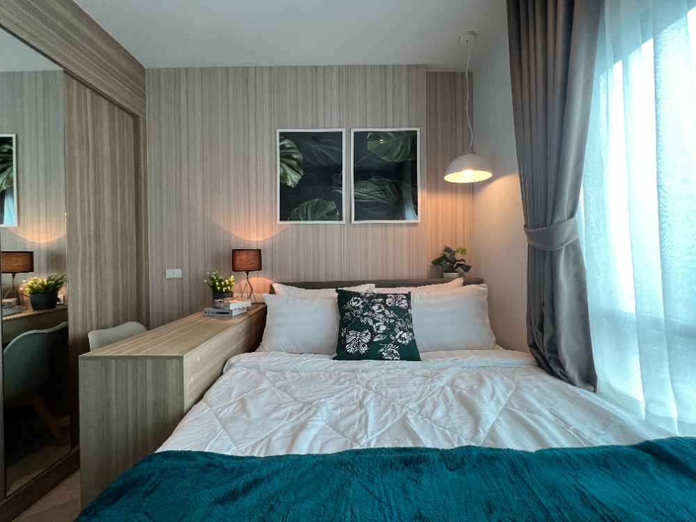 For RentCondoThaphra, Talat Phlu, Wutthakat : Rent Altitude Unicorn Sathorn-Thapra, walk to BTS, 1 bedroom, special price, corner room, open view, new room, full furniture, washing machine, microwave, TV, refrigerator, complete electric