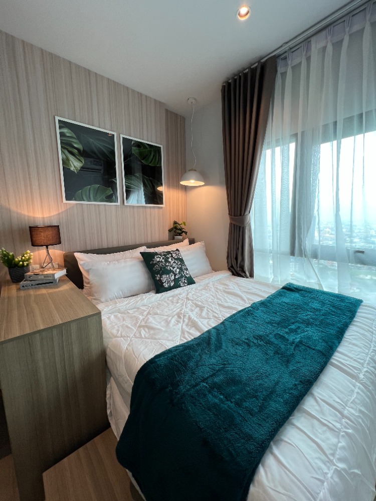 For RentCondoThaphra, Talat Phlu, Wutthakat : Rent Altitude Unicorn Sathorn-Thapra, walk to BTS, 1 bedroom, special price, corner room, open view, new room, full furniture, washing machine, microwave, TV, refrigerator, complete electric