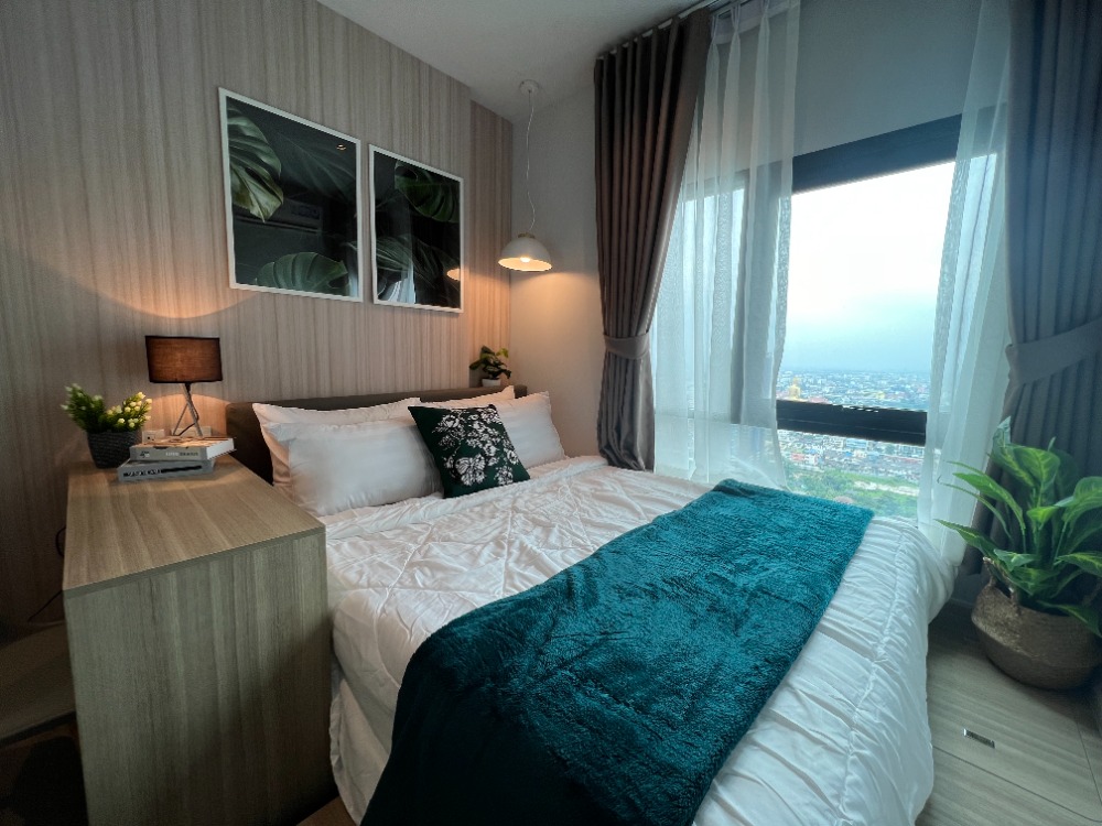 For RentCondoThaphra, Talat Phlu, Wutthakat : Rent Altitude Unicorn Sathorn-Thapra, walk to BTS, 1 bedroom, special price, corner room, open view, new room, full furniture, washing machine, microwave, TV, refrigerator, complete electric