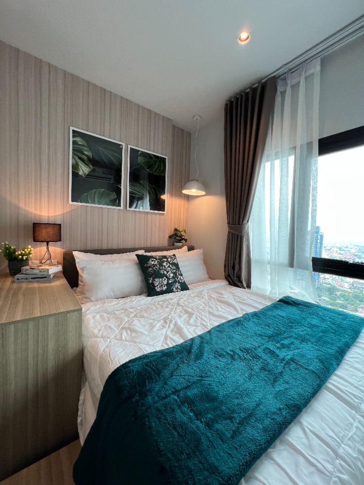 For RentCondoThaphra, Talat Phlu, Wutthakat : Rent Altitude Unicorn Sathorn-Thapra, walk to BTS, 1 bedroom, special price, corner room, open view, new room, full furniture, washing machine, microwave, TV, refrigerator, complete electric