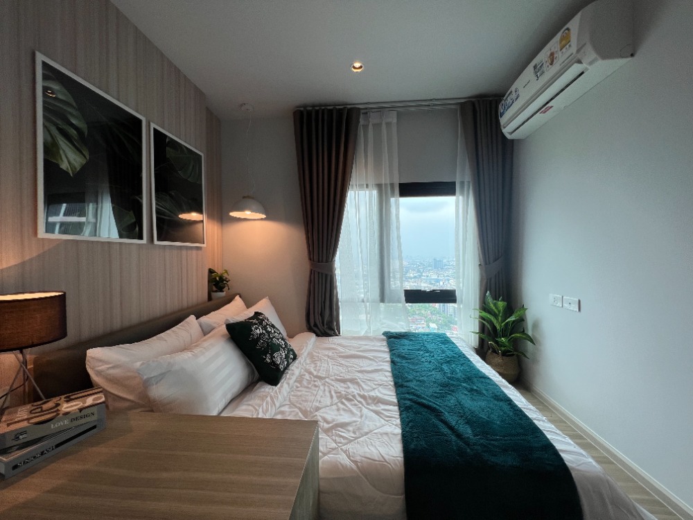 For RentCondoThaphra, Talat Phlu, Wutthakat : Rent Altitude Unicorn Sathorn-Thapra, walk to BTS, 1 bedroom, special price, corner room, open view, new room, full furniture, washing machine, microwave, TV, refrigerator, complete electric