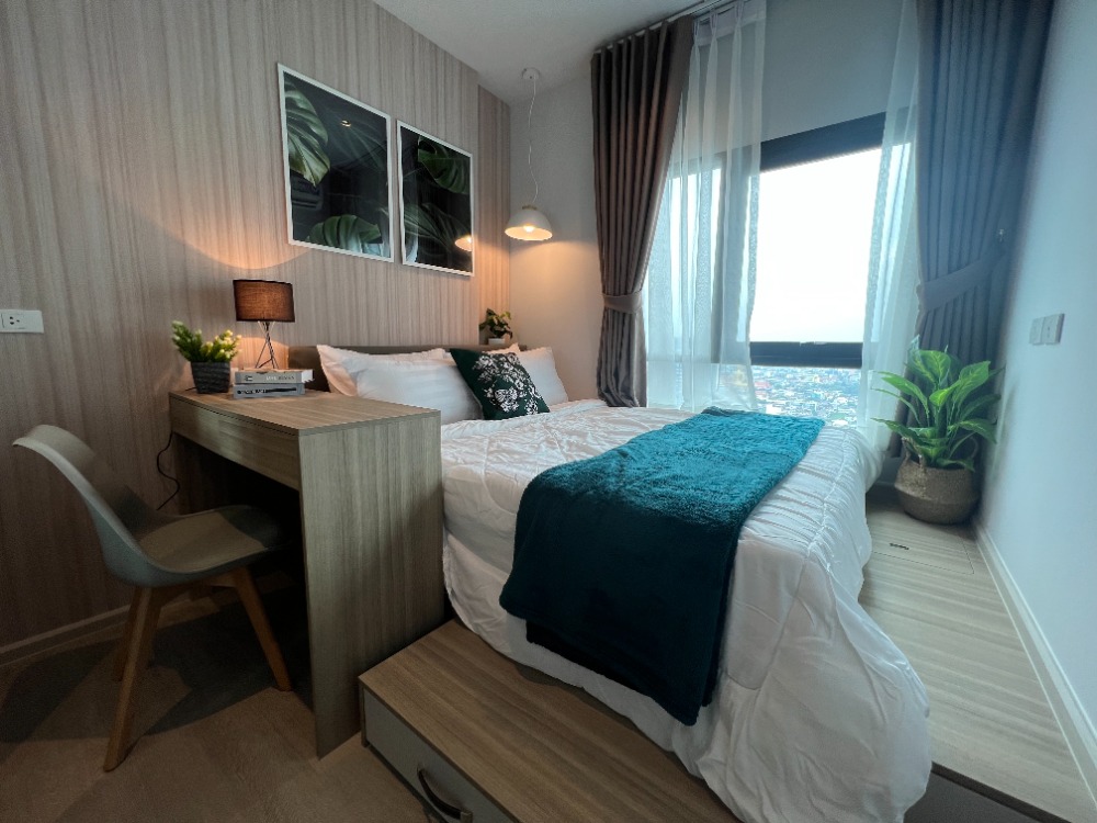 For RentCondoThaphra, Talat Phlu, Wutthakat : Rent Altitude Unicorn Sathorn-Thapra, walk to BTS, 1 bedroom, special price, corner room, open view, new room, full furniture, washing machine, microwave, TV, refrigerator, complete electric