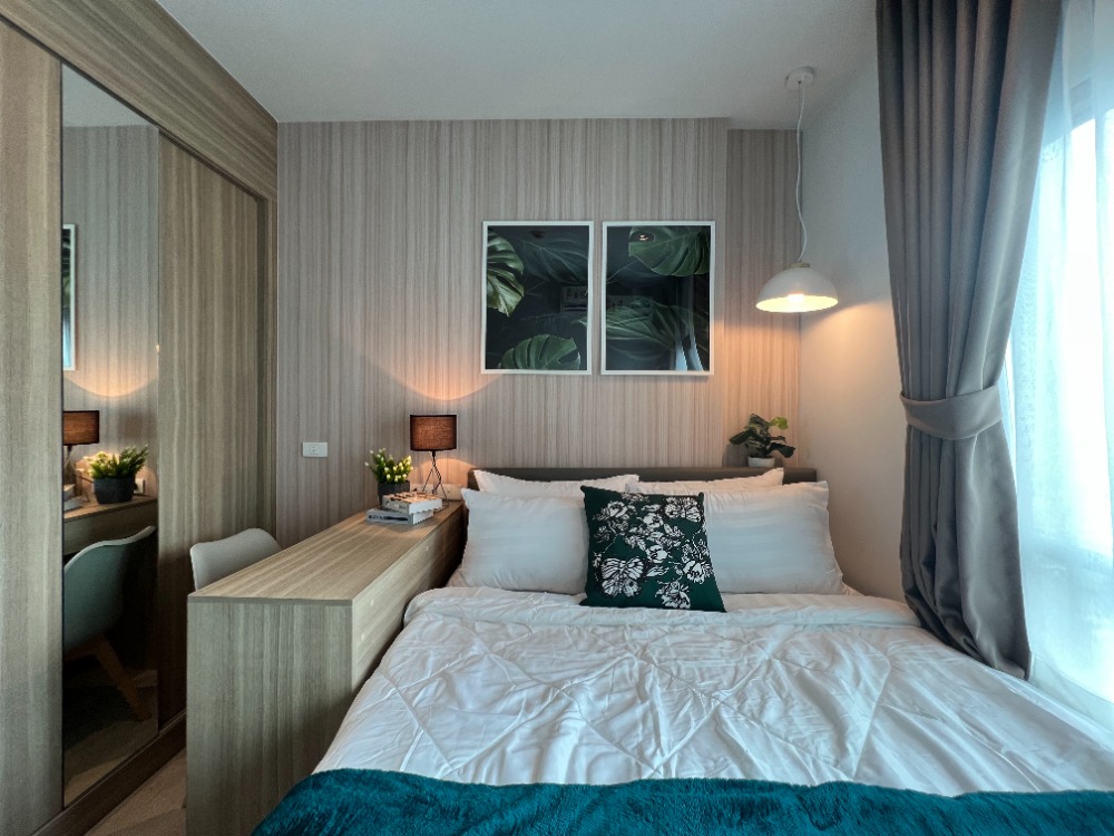 For RentCondoThaphra, Talat Phlu, Wutthakat : Rent Altitude Unicorn Sathorn-Thapra, walk to BTS, 1 bedroom, special price, corner room, open view, new room, full furniture, washing machine, microwave, TV, refrigerator, complete electric