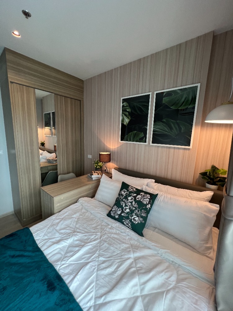 For RentCondoThaphra, Talat Phlu, Wutthakat : Rent Altitude Unicorn Sathorn-Thapra, walk to BTS, 1 bedroom, special price, corner room, open view, new room, full furniture, washing machine, microwave, TV, refrigerator, complete electric