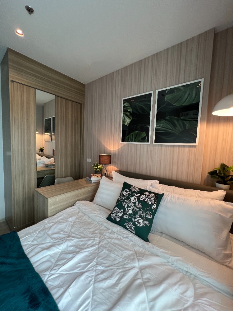 For RentCondoThaphra, Talat Phlu, Wutthakat : Rent Altitude Unicorn Sathorn-Thapra, walk to BTS, 1 bedroom, special price, corner room, open view, new room, full furniture, washing machine, microwave, TV, refrigerator, complete electric