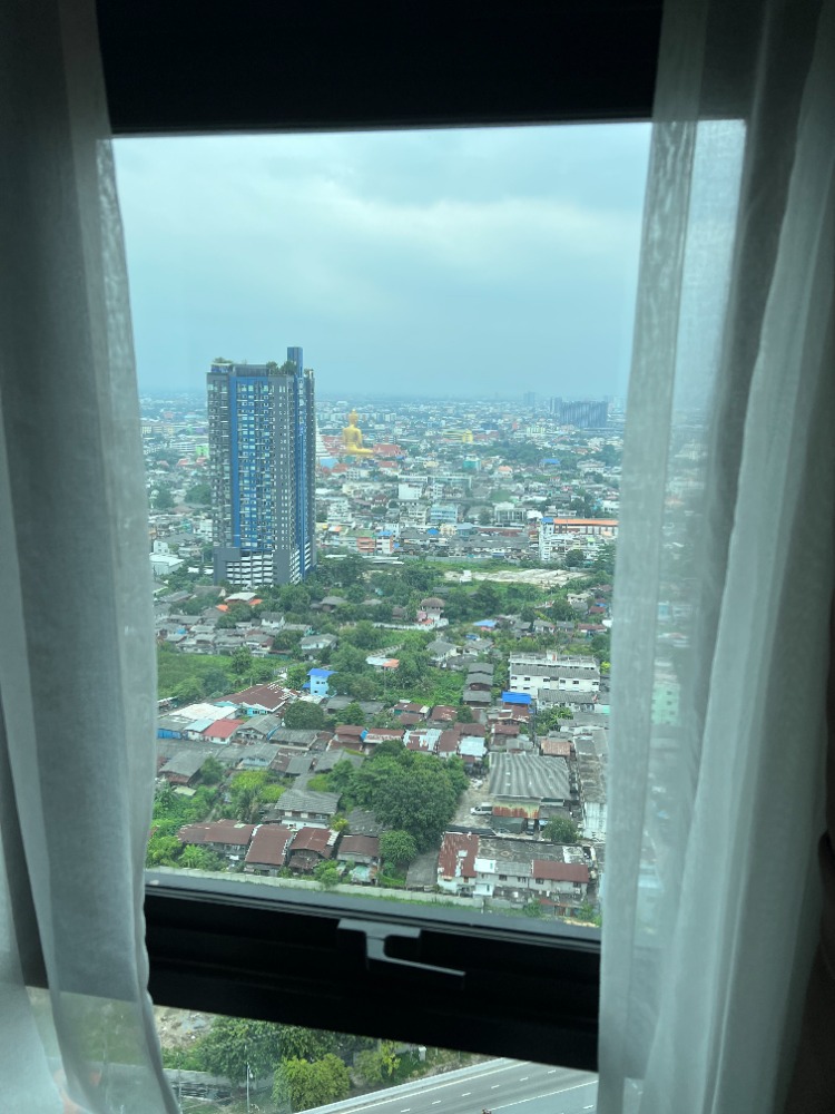 For RentCondoThaphra, Talat Phlu, Wutthakat : Rent Altitude Unicorn Sathorn-Thapra, walk to BTS, 1 bedroom, special price, corner room, open view, new room, full furniture, washing machine, microwave, TV, refrigerator, complete electric