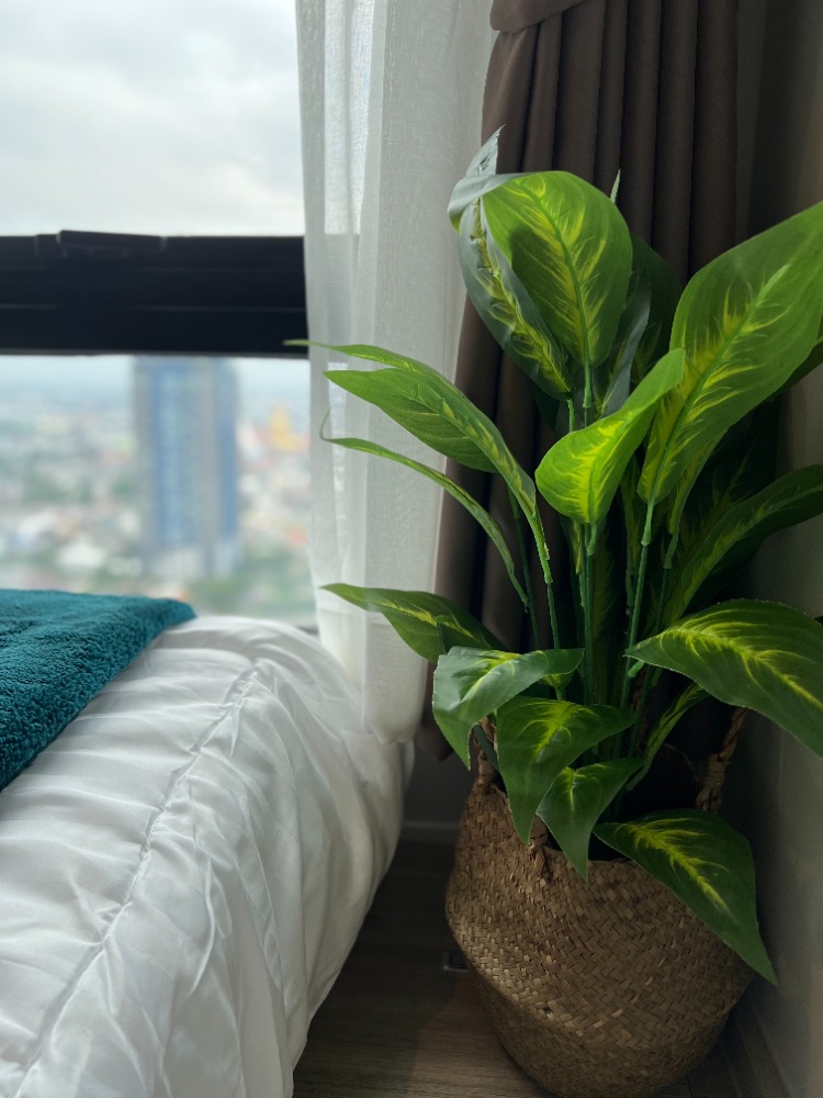 For RentCondoThaphra, Talat Phlu, Wutthakat : Rent Altitude Unicorn Sathorn-Thapra, walk to BTS, 1 bedroom, special price, corner room, open view, new room, full furniture, washing machine, microwave, TV, refrigerator, complete electric